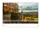 Kalender Traumlandschaft Elbsandsteingebirge 2016, Saechsische Schweiz, Festung Königstein, September